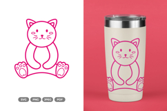 Cute Cat SVG &amp; Clipart - Nursery Doodle Product Image 1