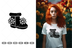 Floral Boot SVG &amp; Clipart Product Image 1
