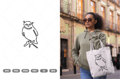 Owl Monoline SVG &amp; Clipart Product Image 1