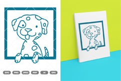 Peeking Dog SVG &amp; Clipart Product Image 1