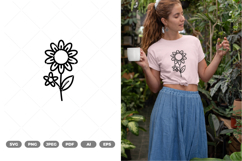 Flowers Doodle SVG &amp; Clipart Product Image 1