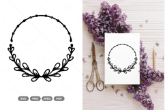 Wedding Floral Frame SVG &amp; Clipart Product Image 1