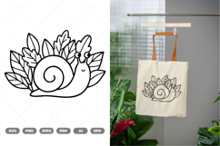 Spring Garden Snail SVG &amp; Clipart Product Image 1