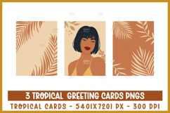 Boho summer cards, Retro Woman Card Product Image 1