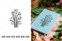 Wild Flowers Doodle SVG &amp; Clipart Product Image 1