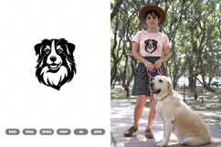 Border Collie Silhouette SVG &amp; Clipart Product Image 1