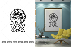 Buddha and Mandala SVG &amp; Clipart Product Image 1