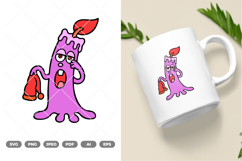 Candle Monster Colored SVG &amp; Clipart Product Image 1