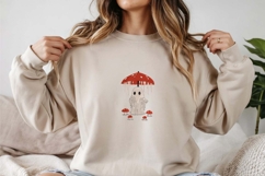 Ghost Mushroom Embroidery Design Product Image 2