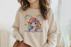 Adorable Baby Rainbow Unicorn Png Clip Art Product Image 2