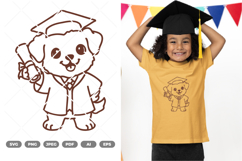 Graduation Dog SVG &amp; Clipart Product Image 1