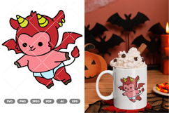 Little Demon Colored SVG &amp; Clipart Product Image 1