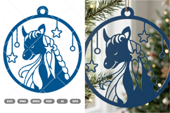 Unicorn Ornament SVG &amp; Clipart Product Image 1