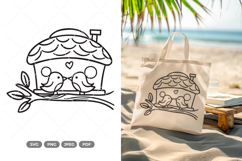 Bird House Doodle SVG &amp; Clipart Product Image 1