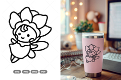 Flower Fairy SVG &amp; Clipart Product Image 1