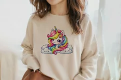 Adorable Baby Rainbow Unicorn Png Clip Art Product Image 2
