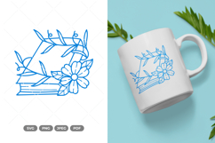 Floral Book SVG &amp; Clipart Product Image 1