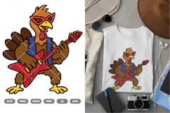 Cool Turkey COlored SVG & Clipart Product Image 3