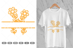 Split Wild Flowers SVG &amp; Clipart Product Image 1