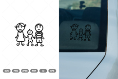 Family Stick Figure SVG &amp; Clipart Product Image 1