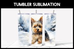 6 Winter Yorkshire Dog Tumbler Sublimation|Winter Tumbler Product Image 3