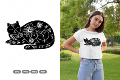 Spring Cat SVG &amp; Clipart Product Image 1