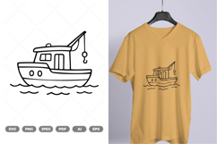 Boat Doodle SVG &amp; Clipart Product Image 1