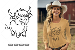 Highland Cow SVG &amp; Clipart Product Image 1