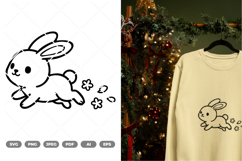 Kawaii Easter Bunny SVG &amp; Clipart Product Image 1