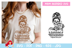 Surviving motherhood beautifully SVG, Mom inspired SVG Product Image 1