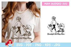 Beautiful hot mess mom SVG, Mom inspired SVG Product Image 1