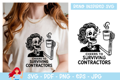 Cheers to surviving contractors SVG, Home renovation SVG Product Image 1
