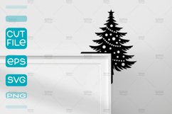 Christmas Door Corner SVG,Christmas decor laser file SVG Product Image 1