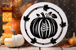 Pumpkin SVG,Autumn cut file, Door Sign Fall SVG Product Image 1