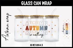 Autumn Glass Wrap Svg,16oz Libbey Wrap, Autumn SVG Glass can Product Image 1