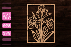 30 Frames with Flowers SVG,Wood cut frame template Product Image 16