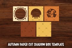 Autumn Gnome Paper Cut Shadow Box, Autumn Paper Cut Product Image 2