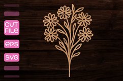 Bouquet of Flowers Laser Cut I Laser Cut SVG Product Image 1