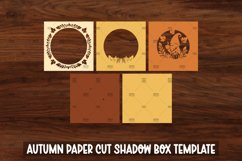 Autumn Gnome Paper Cut Shadow Box, Autumn Paper Cut Product Image 2