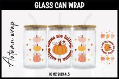 Autumn Glass Wrap Svg,16oz Libbey Wrap, Autumn SVG Glass can Product Image 1