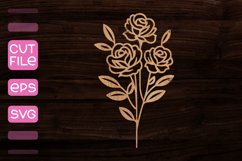 Bouquet of Flowers Laser Cut I Laser Cut SVG Product Image 1