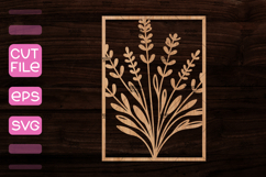30 Frames with Flowers SVG,Wood cut frame template Product Image 23