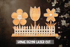 Flowers Stand Decor Laser Cut SVG, Wood cut flower SVG Product Image 1