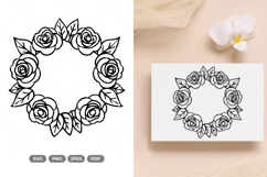 Floral Wreath SVG &amp; Clipart Product Image 1