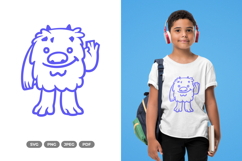 Kawaii Monster Doodle SVG &amp; Clipart Product Image 1
