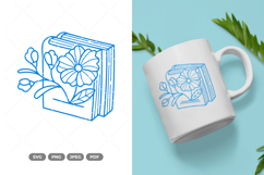 Floral Book SVG &amp; Clipart Product Image 1