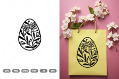 Blooming Easter Egg SVG &amp; Clipart Product Image 1