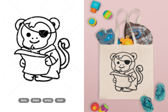 Pirate Monkey SVG &amp; Clipart Product Image 1