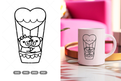 Valentine Bear SVG &amp; Clipart Product Image 1
