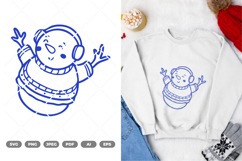 Happy Snowman SVG &amp; Clipart Product Image 1
